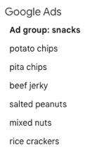 Ad Group example - snacks.png