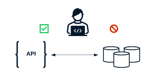 Data engineer using an API to interact with a database.