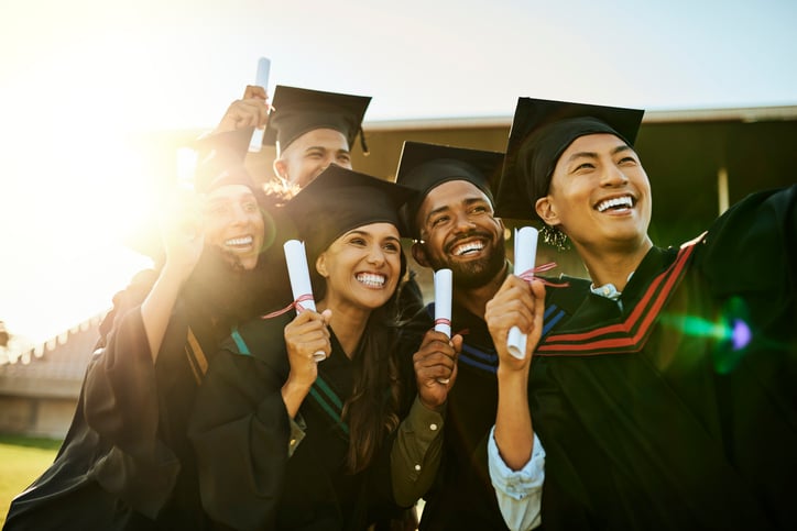 A group of college graduates