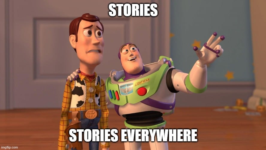 A meme of the toy story