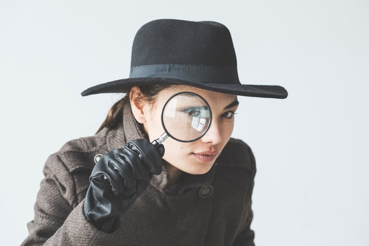 Curious female detective