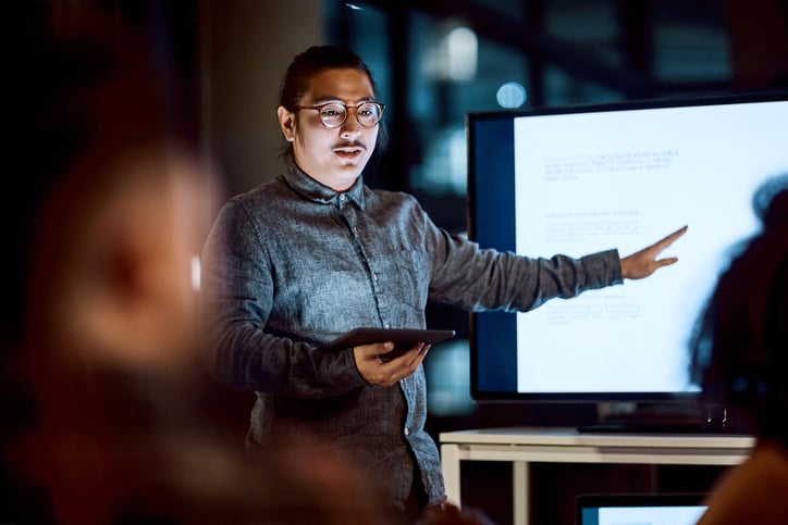 Man giving a presentation