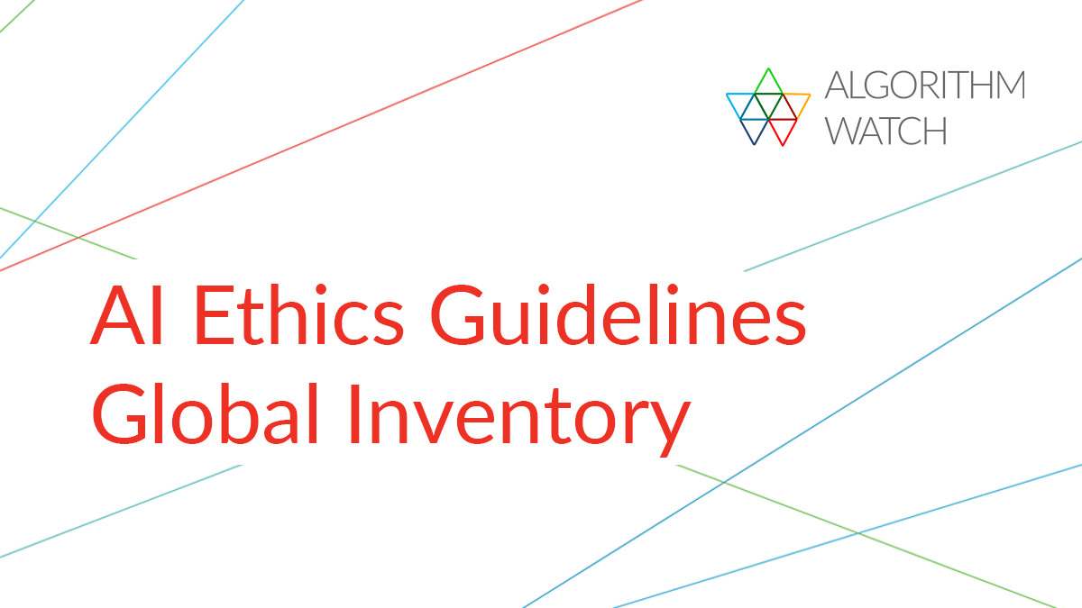 Image of algorithm watch's AI ethics guidelines inventory.