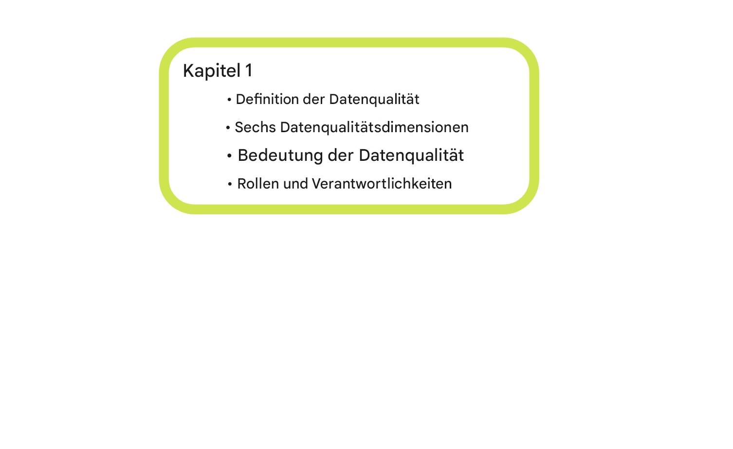 Quadrat mit der Aufschrift „Zusammenfassung: Kapitel 1“