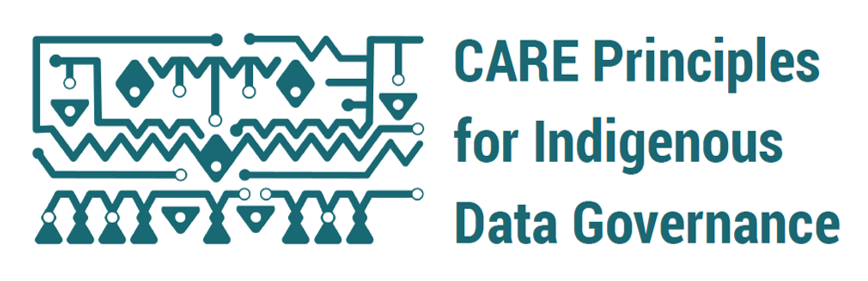 Logotipo de CARE principios para la gobernanza de datos de indígenas.