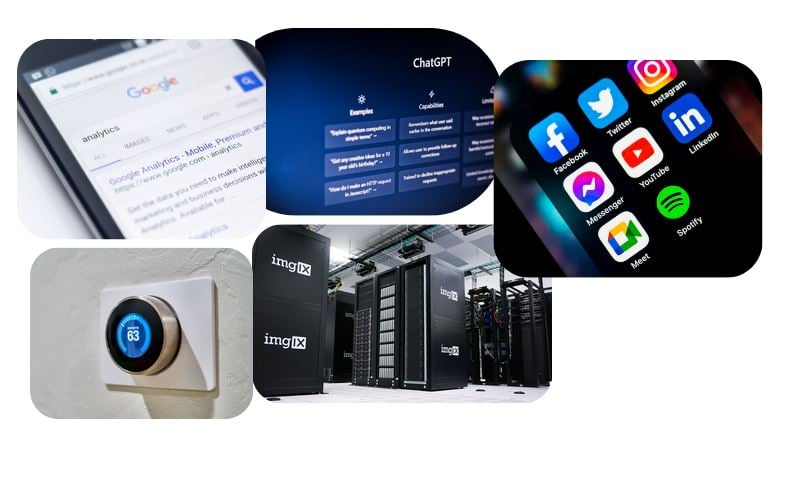 Collage von datengetriebenen Anwendungen