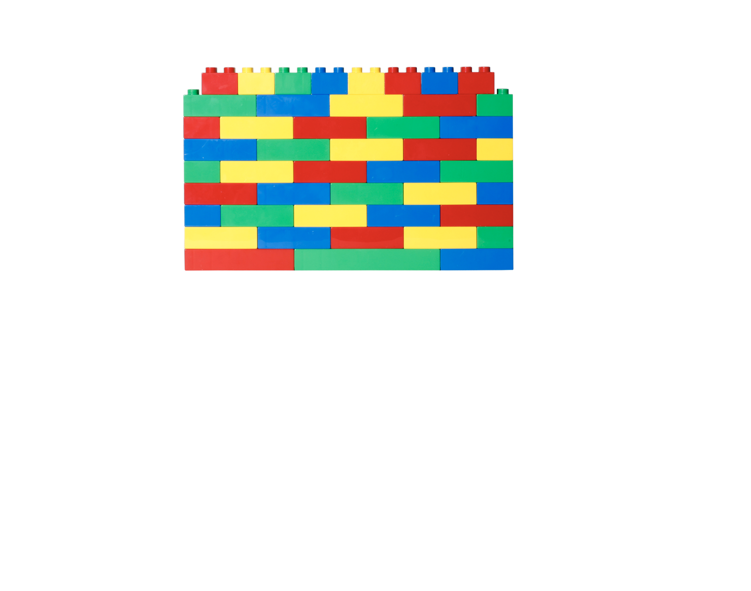 A building block wall.