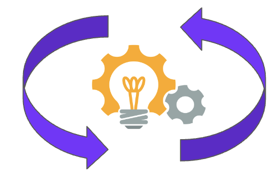 Icon representing continuous improvement and development.