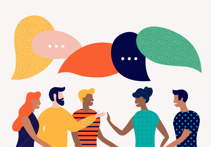 Group of people speaking