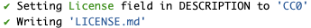 CC0 License output