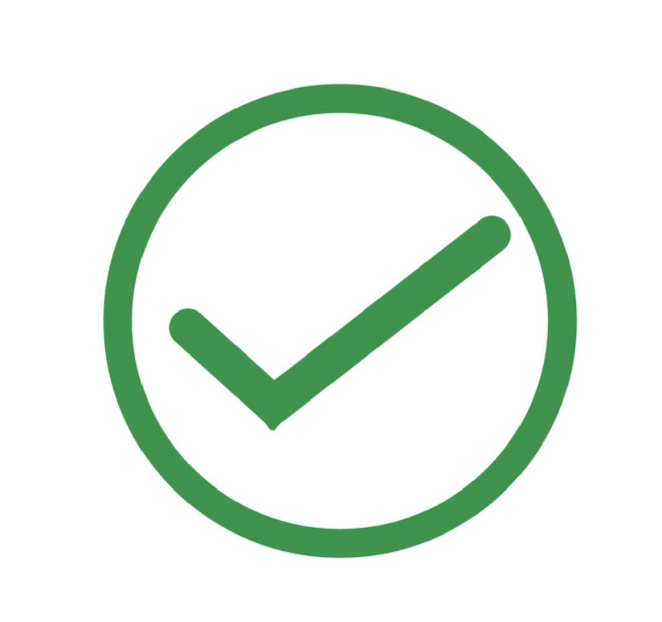 A big green check for better usage