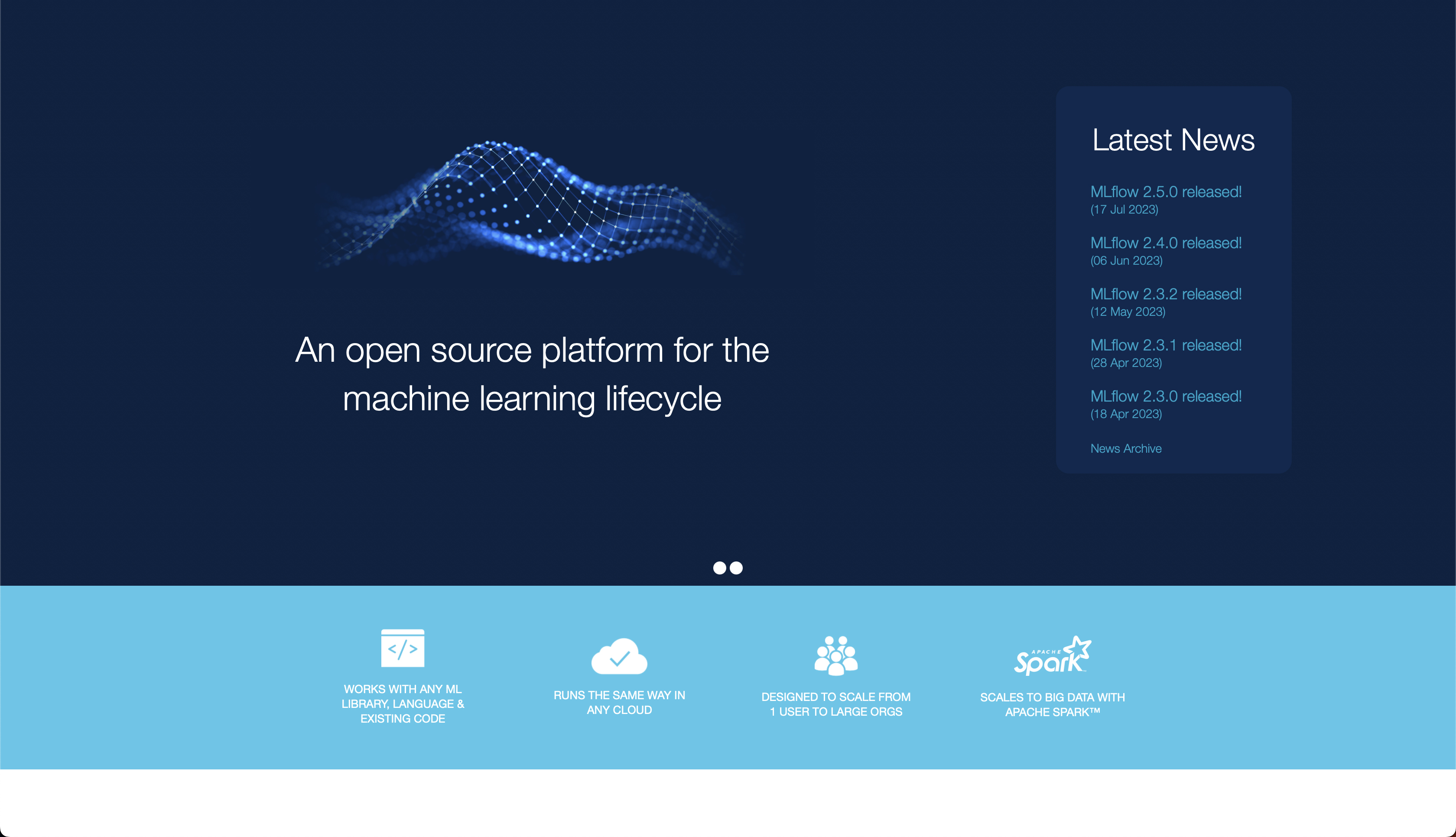 MLflow official website