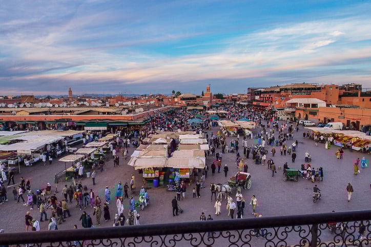 Image of a marketplace in Morocco