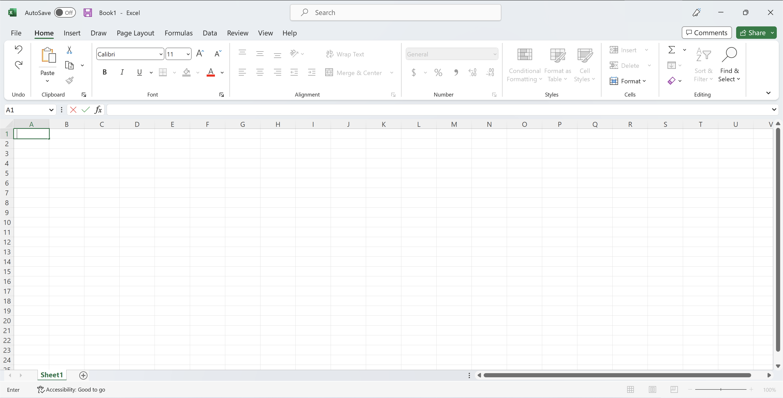Screenshot of an Excel file