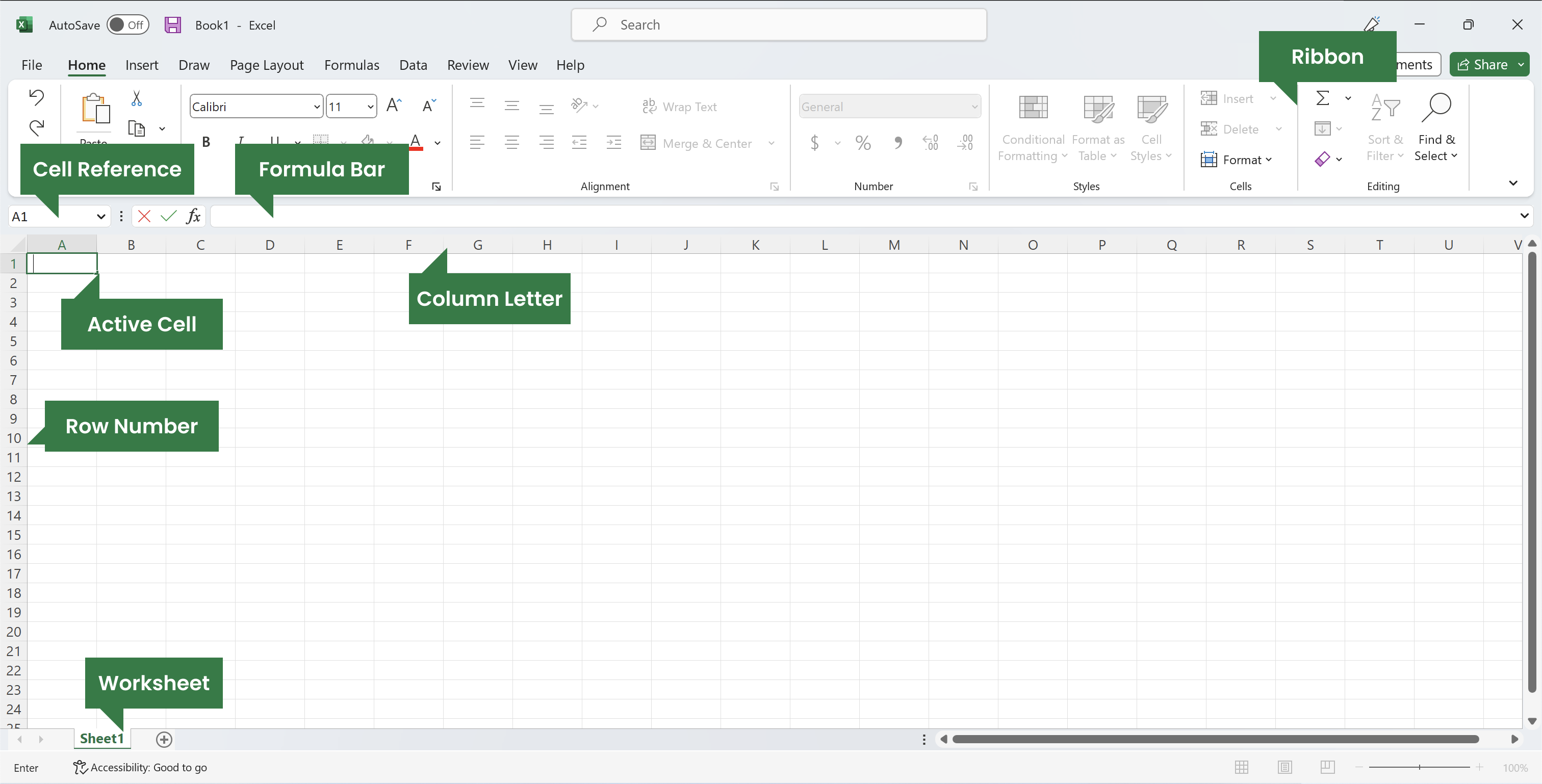 Screenshot of Excel interface