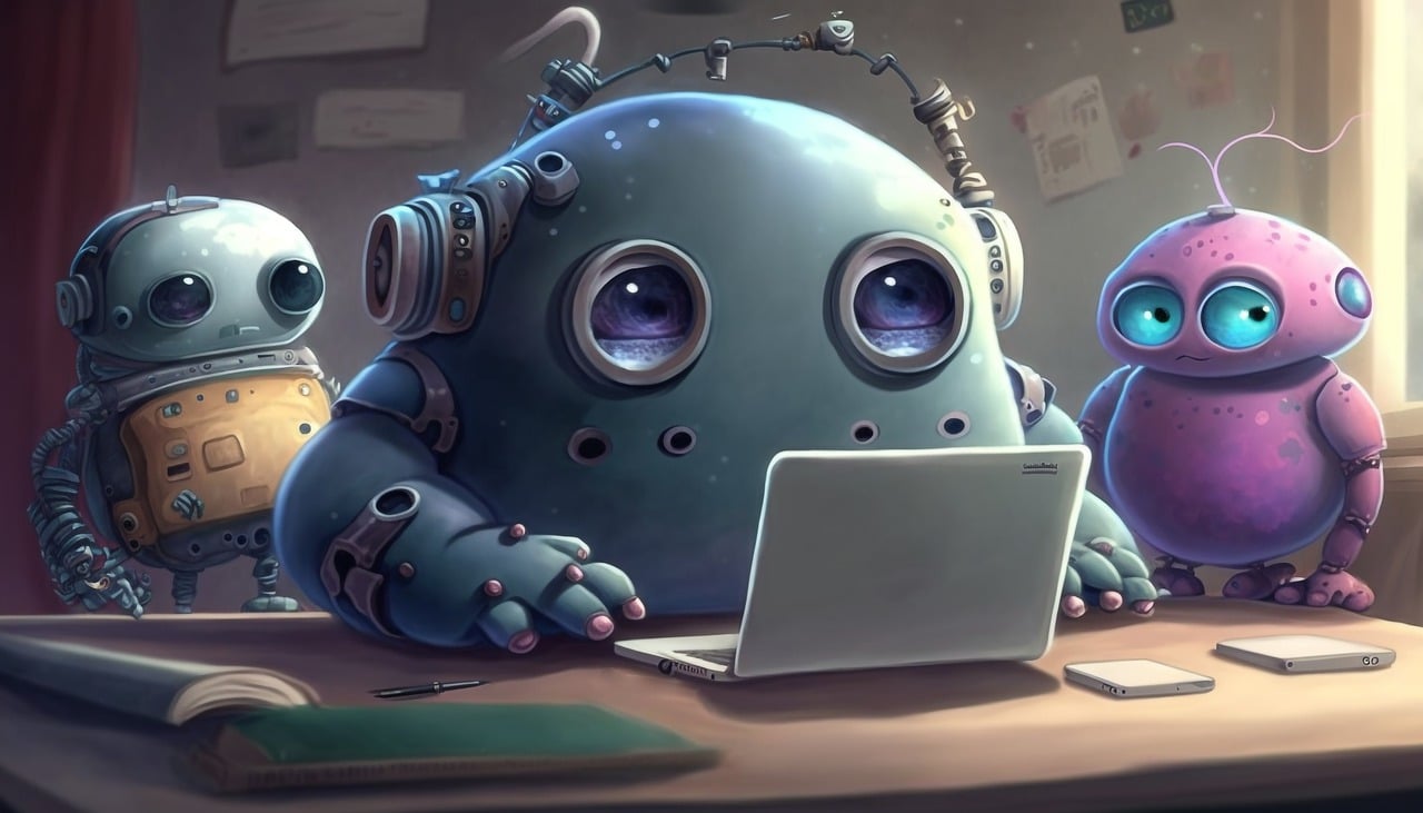Robots using a computer to do work
