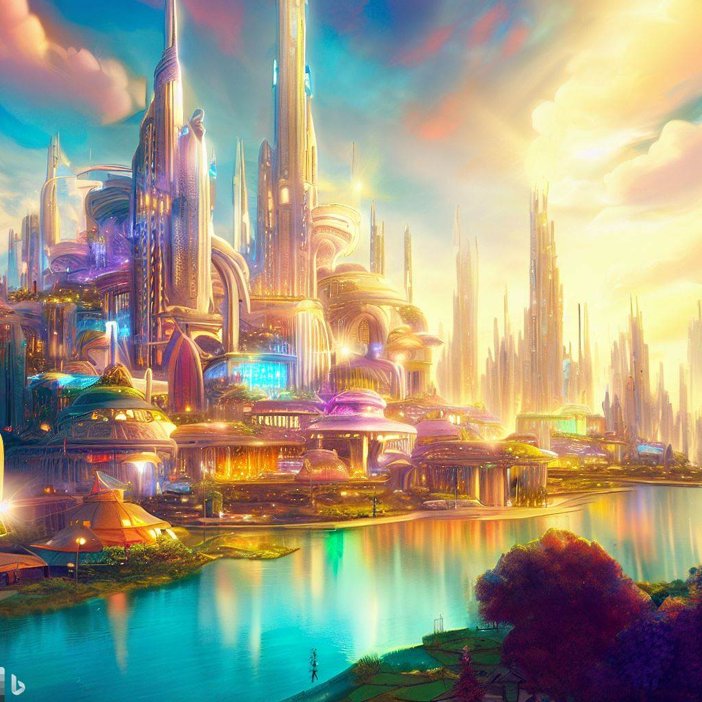 Image of a beautiful future city