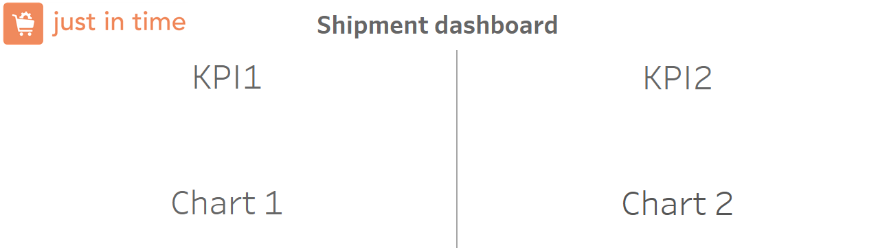template of shipment dashboard