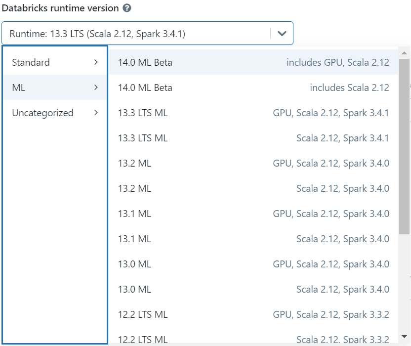 Databricks ML Runtime