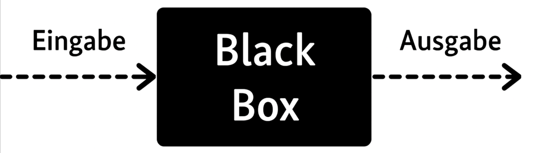 Ein Flussdiagramm, das den Blackbox-Charakter verdeutlicht.