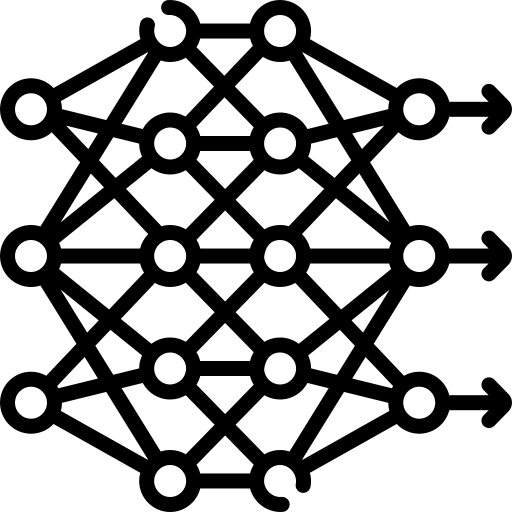 An icon depicting a complex algorithm, representing the complexity of AI models.