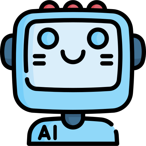 Ein Symbol für einen niedlichen Roboter