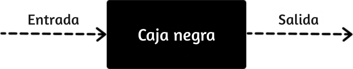 Un diagrama de flujo que ilustra la naturaleza de caja negra.