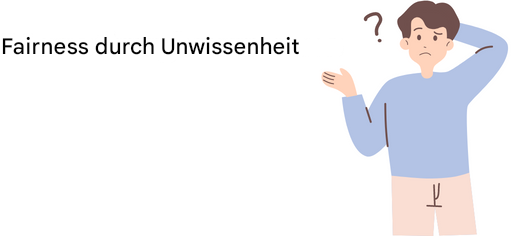 Eine Person, die versucht, "Fairness durch Unwissenheit" zu ergründen