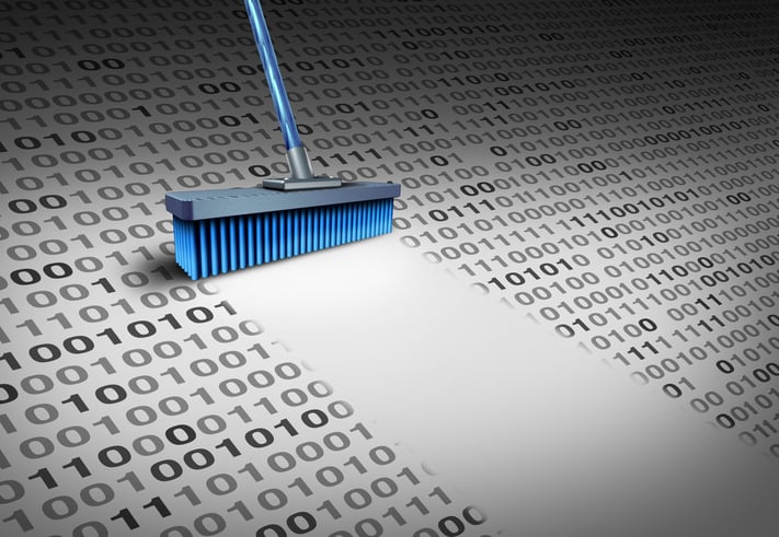 An image of a broom cleaning source code and remove duplicates