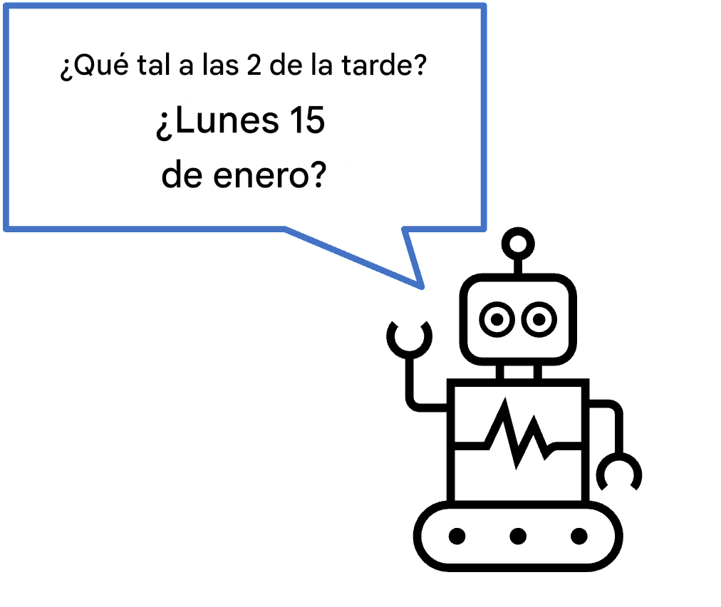 Un bot de chat que propone horarios