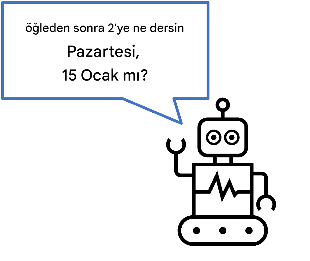 Zaman öneren sohbet botu.