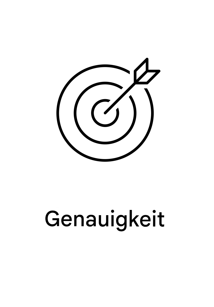 Genauigkeit.