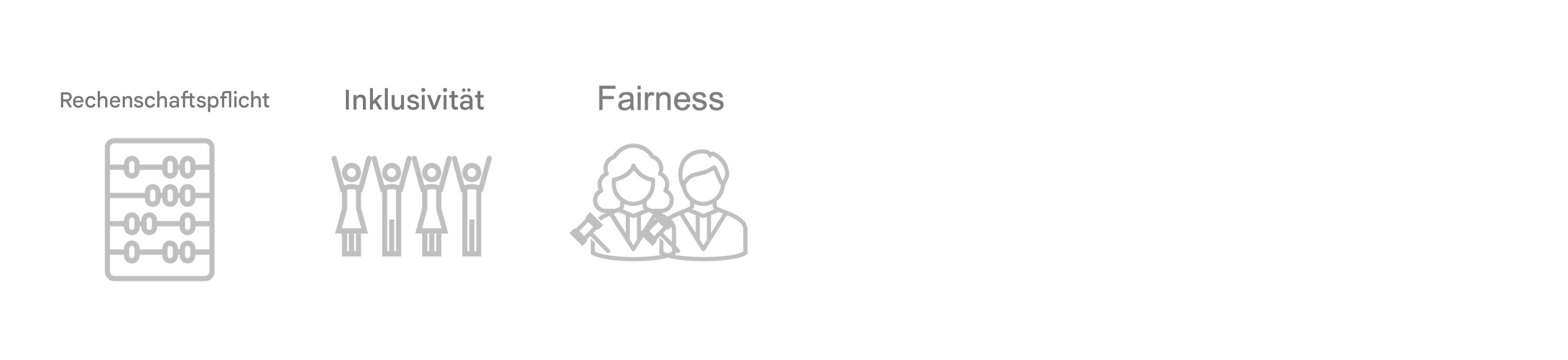 Zwei Richter mit dem Wort „Fairness“.