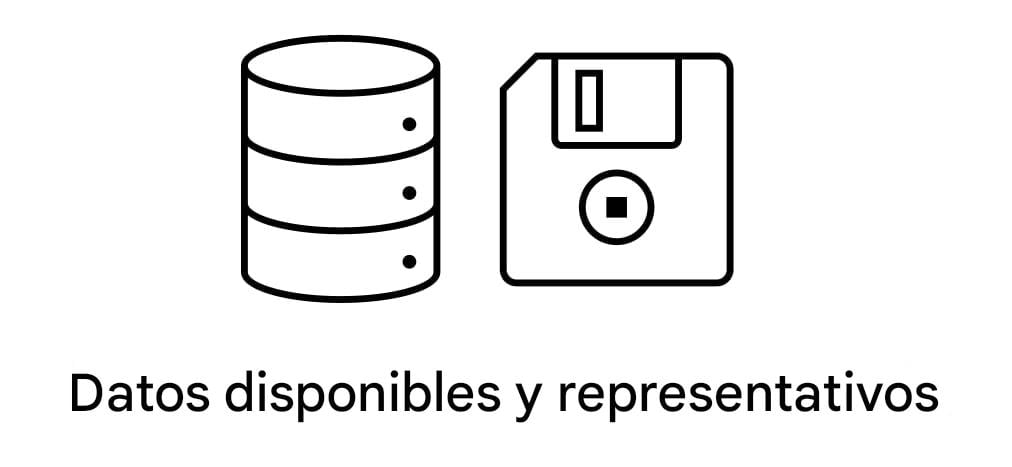 Datos disponibles y representativos
