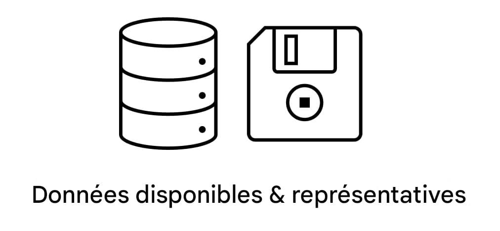 Données disponibles et représentatives