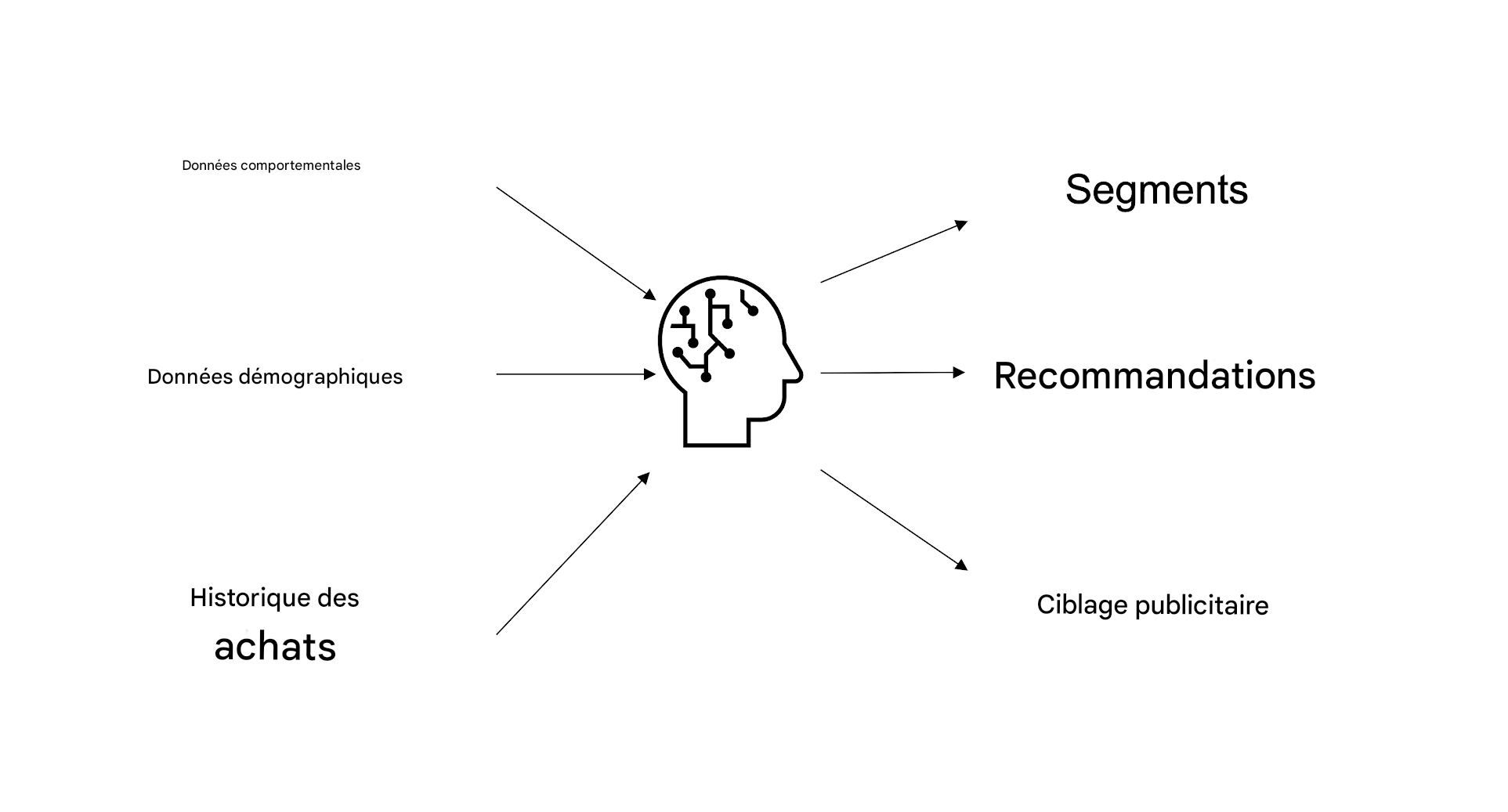 Les données comportementales, démographiques et d'historiques d'achat sont utilisées dans l'IA pour le ciblage publicitaire