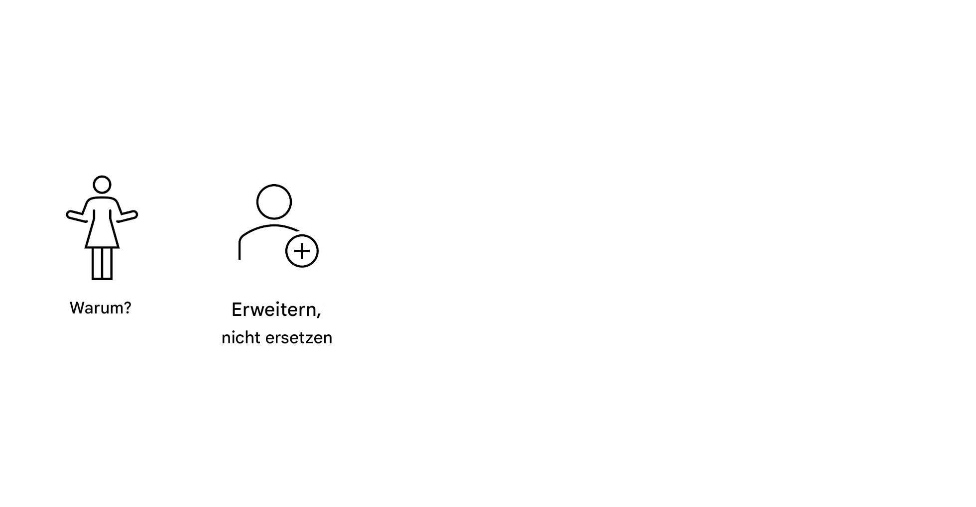 Warum? Ergänzen, nicht ersetzen.