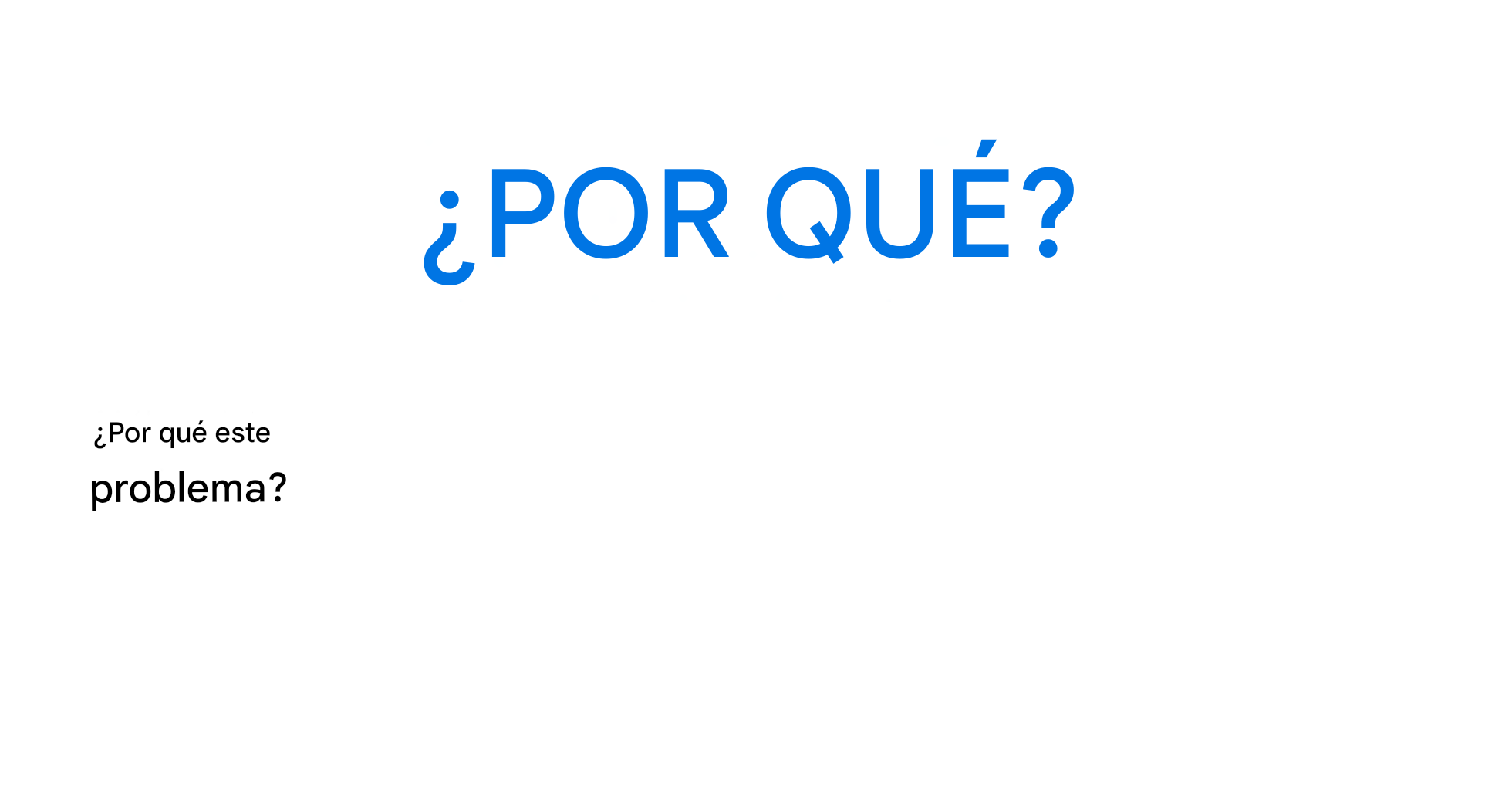 ¿Por qué este problema?