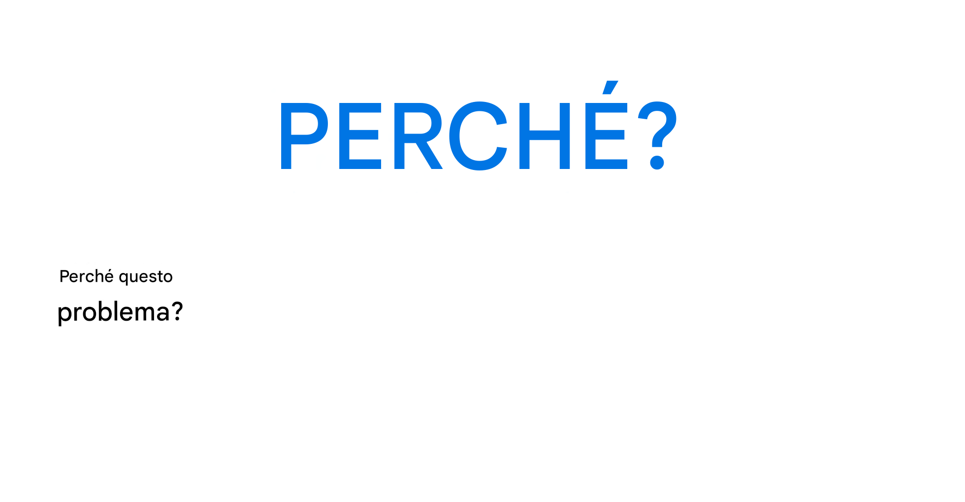 Perché questo problema?