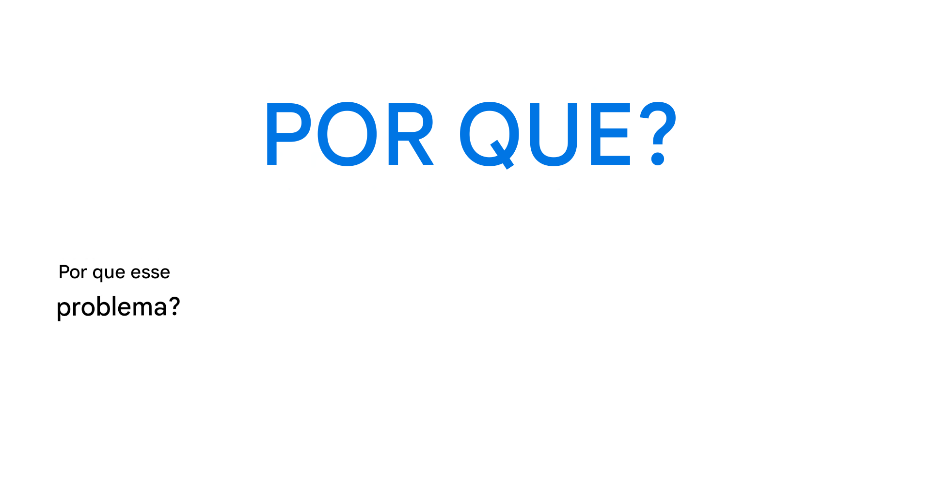 Por que esse problema?