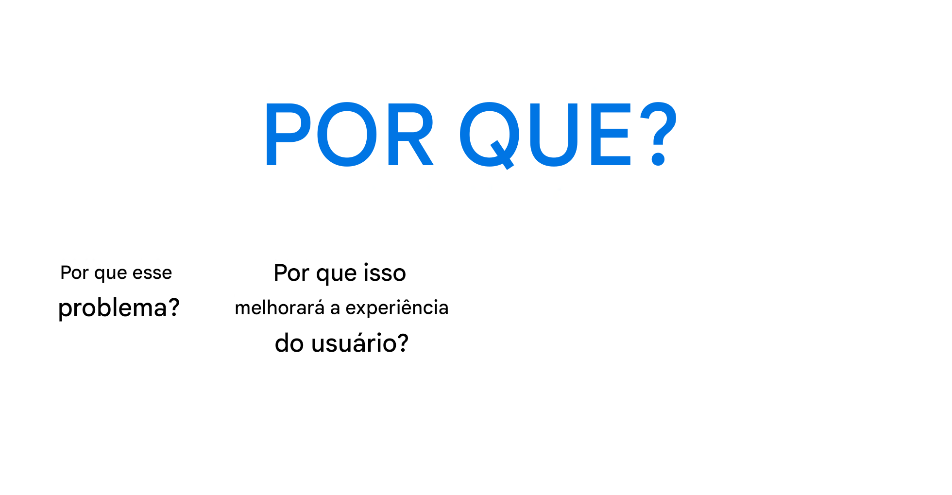 Por que isso melhorará a experiência do usuário?
