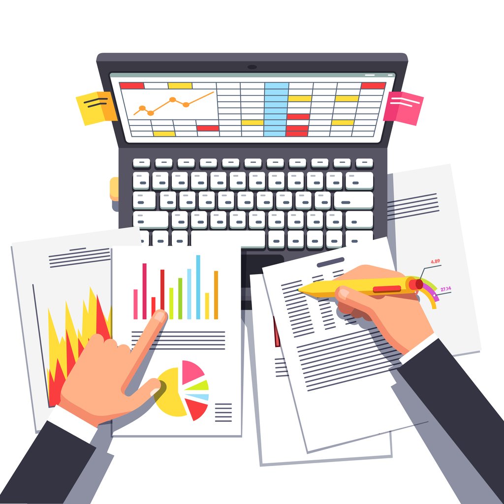 Image of an employee solving a problem in Excel