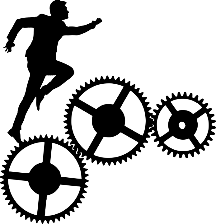 Image showing a person moving from a step to a higher one as a sign of improvement.