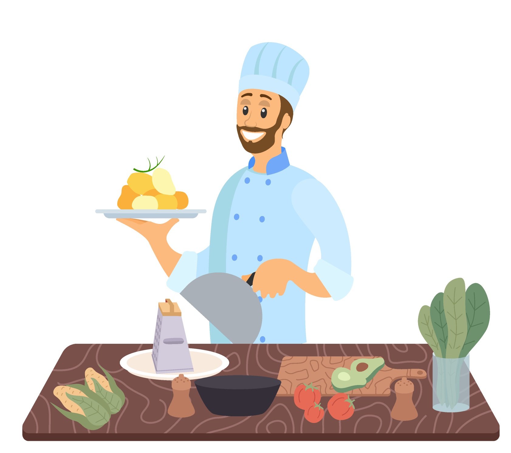 Image showing a chef crafting a meal.