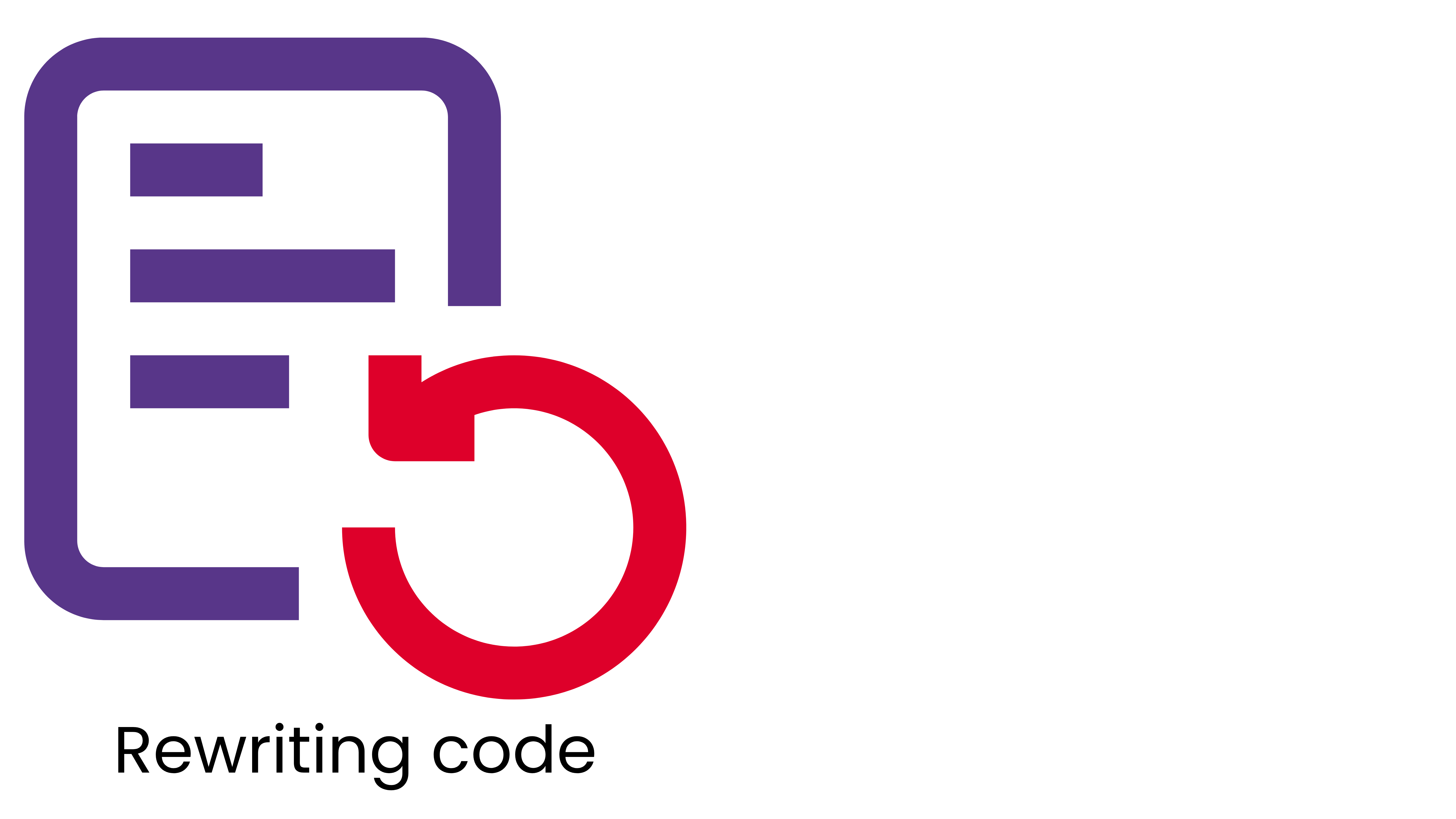 Rewriting code