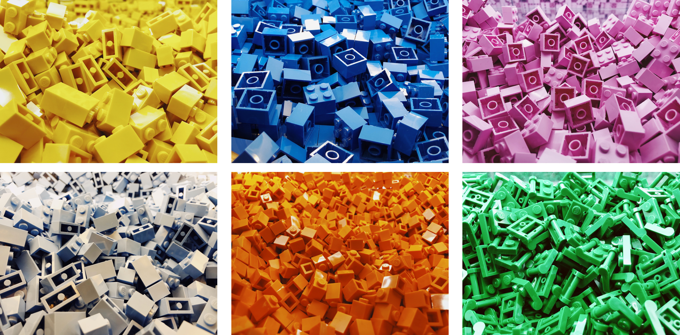 A visual of a heap of disarranged lego blocks
