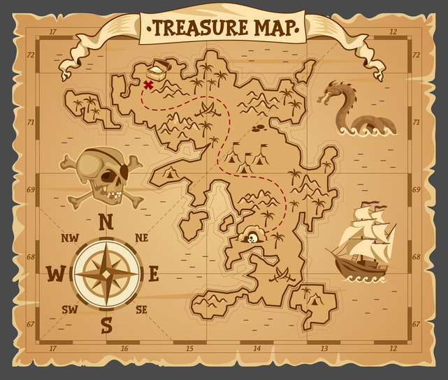 Image depicting a treasure map