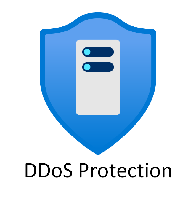blue shield with ddos protection written underneath