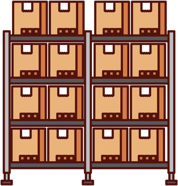 cabinet with many storage boxes