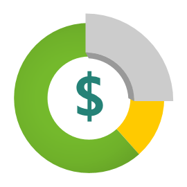 pie chart with a slice highlighted
